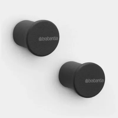 Kuke peshqiri Brabantia MINDSET MPN 303401, montim në mur, deri 2 kg, mineral grey, set 2 copë