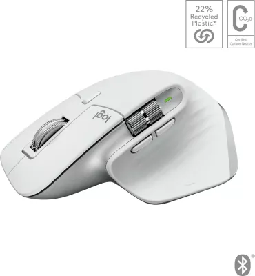 Maus Logitech MX Master 3S për Mac, Bluetooth, 8000 DPI, argjendtë/bardhë