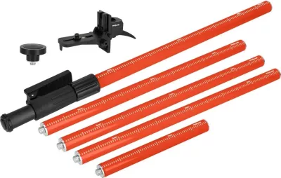 Shinë alumini për nivel lazer PROLINE 15152 76-330 cm, set me zgjatime