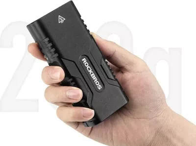 Dritë biçiklete Rockbros 24310002001 me powerbank 10000 mAh, 850 lm, e zezë