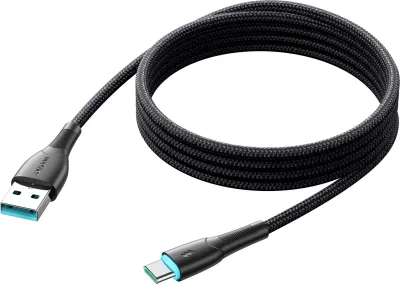 Kabllo Joyroom Starry Series SA32-AC3, USB-A në USB-C, 1m, 3A, e zezë