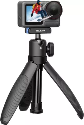 Shkop selfie me tripod, Telesin, S1-MNP-13-TDJ, zgjatje 17–44 cm, kokë 360° me lirues të shpejtë magnetik, për DJI Osmo Action 3/4/5