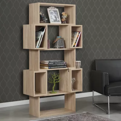 Raft librash Hanah Home, ngjyrë lisi e çelët, Box