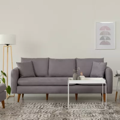 Divan treshe Atelier del Sofa, Sofia, ngjyrë gri