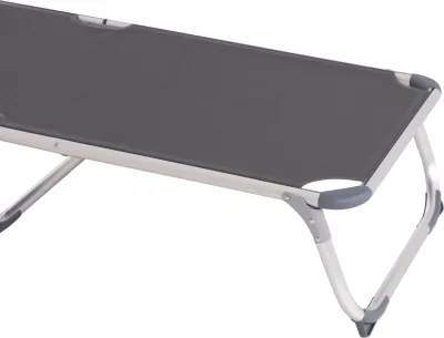 Shezlong plazhi i rëndë, alumin, tekstilene gri, ALMIRA FH5054.10, 187x59x78cm