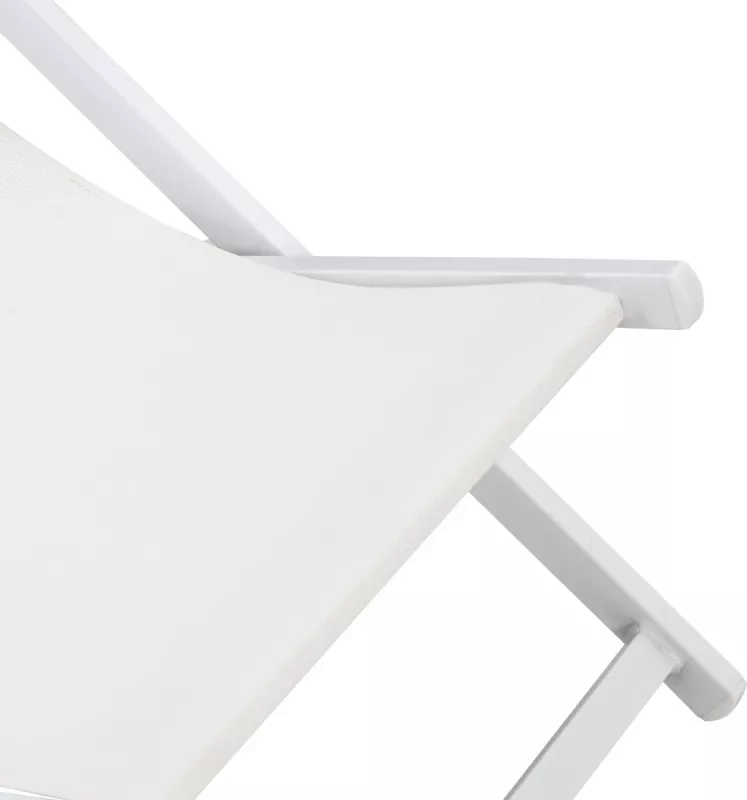 Karrige lounge profesionale KEA FH5076.04 alumini & textilene, ngjyrë e bardhë, 59,5x102,5x94H cm