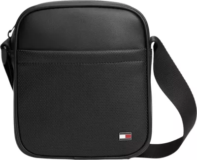 Çantë crossbody për meshkuj Tommy Hilfiger TH Foundation Mini Reporter AM0AM14845, e zezë