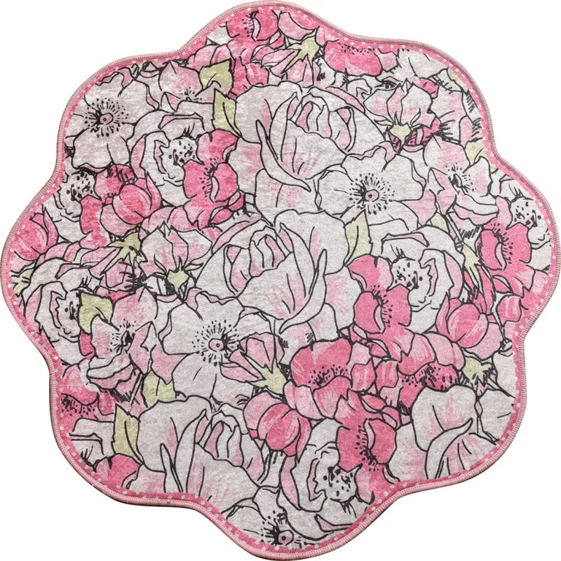 Tapet banje Mijölnir, formë roze, 200 cm, rozë