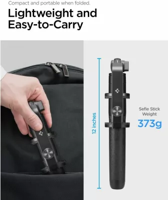 Selfie stick me tripod Spigen S560W me Bluetooth, i zi