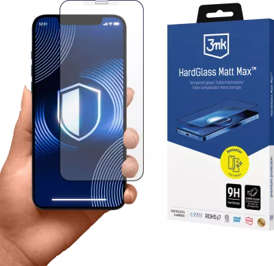 Xham i temperuar mat për ekran, 3mk HardGlass Matt Max, për iPhone XS Max / 11 Pro Max