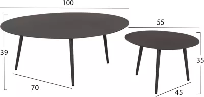 Set salloni për jashtë 5 pjesë BREY FH6079 alumini antracit-kaki PE ratan-bezh jastëkë