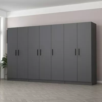 Dollap garderobe, ngjyrë antracit, Skye Decor, 315x210x52cm