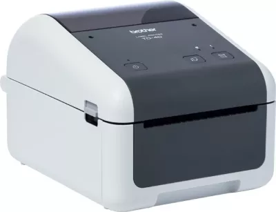 Printer etiketa Brother TD-4210D, termik direkt, gri, bardhë