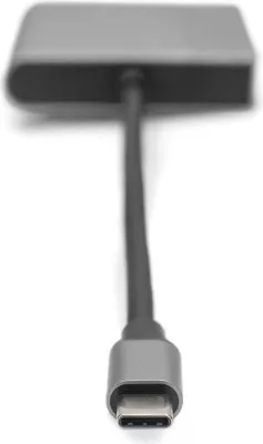 Adapter USB-C Digitus, 2x HDMI, 18cm, 4K/30Hz, alumini, argjendtë