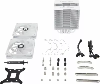 Ftohës procesori Thermalright Peerless Assassin 120, 2x120 mm, ARGB, dual-tower, 6 heatpipe, bardhë