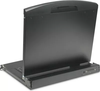 Konsolë rackmount Digitus 19" LCD, KVM 8-port, VGA, US, e zezë