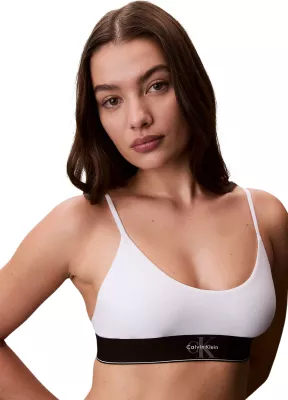 Sutjenë bralette për femra Calvin Klein Underwear LV00QF8814, e bardhë