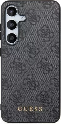Mbështjellës Guess 4G Metal Gold Logo për Samsung Galaxy A35, i zi