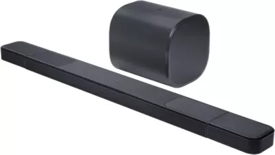 Soundbar JBL BAR 1300 MK2 2470W me subwoofer 8\" dhe altoparlantë rrethues wireless të shkëputshëm (set), i zi