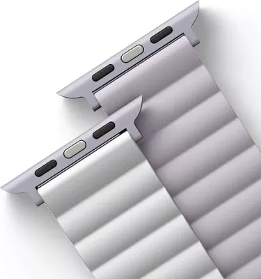 Rrip silikoni për Apple Watch UNIQ Revix, 42/44/45/49mm, dyngjyrësh vjollcë-e bardhë