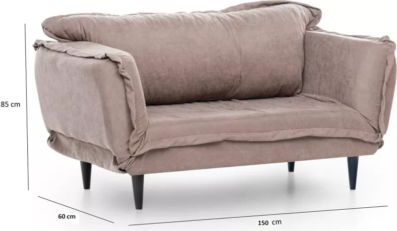 Divan-krevat dy vendësh, ngjyrë mink, Atelier del Sofa, Vino Daybed - GR121\01