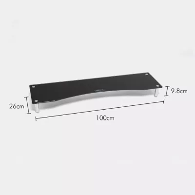 Mbajtëse monitori VONHAUS 3000294 XL 100 cm, xham i temperuar, deri 30 kg, për 2 monitorë, e zezë