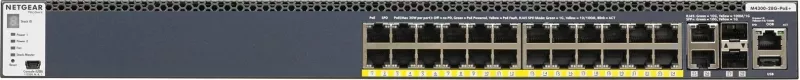 Switch NETGEAR M4300-28G-PoE+, i menaxhuar, Ethernet 10G, PoE+, 1U, Zi