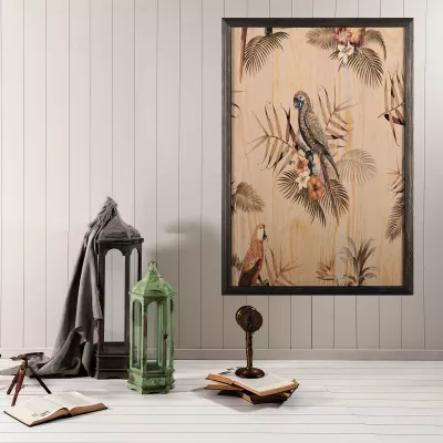Pikturë dekorative me kornizë druri, Bird Heaven XL, shumëngjyrëshe, Wallity, 50x70cm