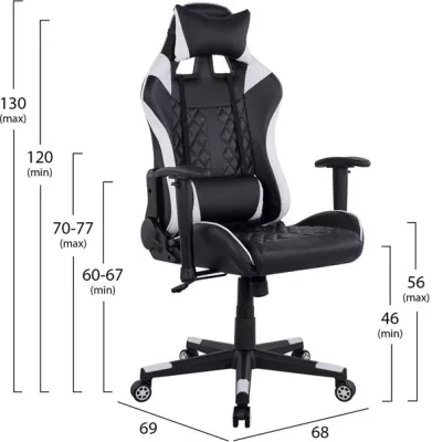 Karrige gaming FH1146.04, e bardhë/e zezë