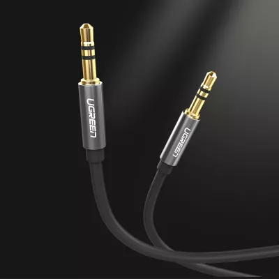 Kabllo audio AUX Ugreen AV119 10733, 1m, mini jack 3.5mm, e zezë