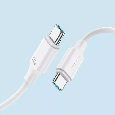 Kabllo USB-C në USB-C Joyroom S-CC060A9 (JYR545) 1 m 60W 480Mbps e bardhë