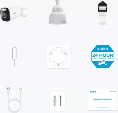 Kamerë e jashtme Reolink Argus Series B340, 5MP, Wi-Fi 5/2.4 GHz, Detektim i zgjuar, Vizion nate me ngjyra