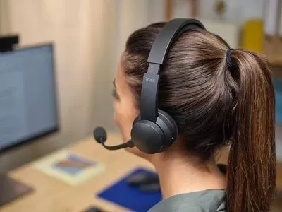 Kufje Trust Ayda, me kabllo dhe pa kabllo, Bluetooth, USB Type-C, të zeza