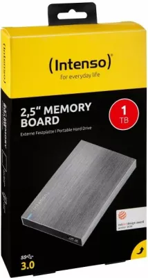 Hard disk ekstern INTENSO Memory Board 6028660, 1TB 2.5\" USB 3.0, alumin, antracit