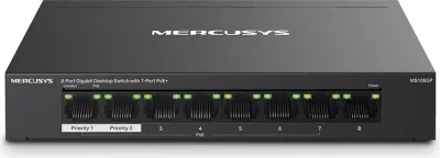 Switch Mercusys MS108GP, 8-Porta Gigabit, PoE+, i Zi