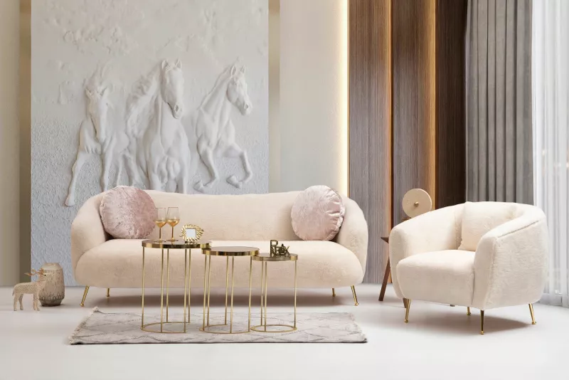 Karrige Wing Atelier del Sofa, ngjyrë bezhë, Istiridye