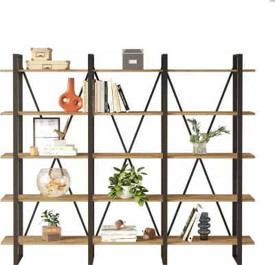 Raft librash Hanah Home, Ml4-A, ngjyrë Atlantic Pine, 219.6x180x34 cm
