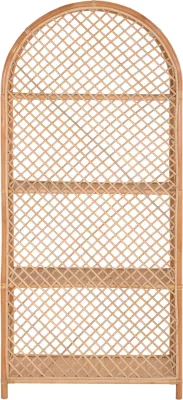 Raft librash FH9552 prej ratanit natyral, ngjyrë natyrale, 80x40x182H cm