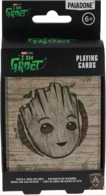 Letra loje Paladone Marvel I Am Groot, 54 karta + 2 joker, me kuti metalike