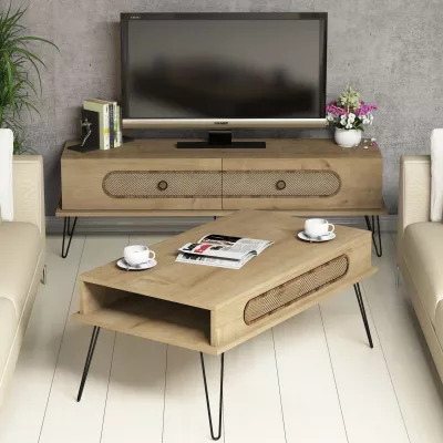 Set mobiljesh për dhomë dite Skye Decor, ngjyrë lisi, Ekol