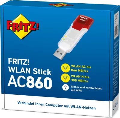 USB Adapter AVM FRITZ!WLAN Stick AC 860, 866 Mbit/s, i kuq