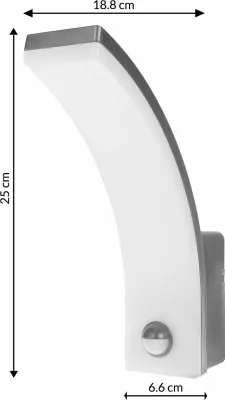 Lampë muri LED me sensor lëvizjeje Maclean MCE512 GR 20W 2000 lm IP65 4000K, gri