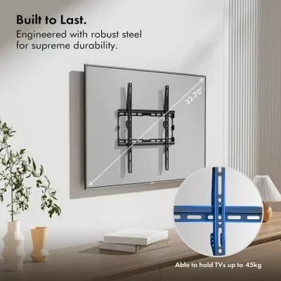 Mbajtëse muri fikse për TV VONHAUS 3000817, 32-55\", deri 35kg, VESA max 400x400, e zezë