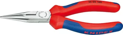 Darë diagonale Knipex 25 02 140, 140mm, krom-vanadium, dorezë plastike, kaltër/kuqe