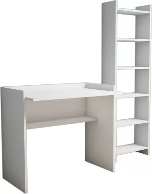 Tavolinë studimi me raft libra, Hanah Home, Karma, e bardhë