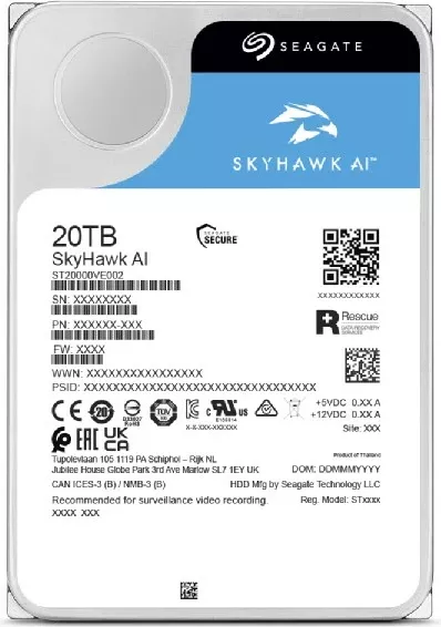 Hard disk Seagate SkyHawk AI, 16 TB, 7200 RPM, 3.5", Serial ATA III