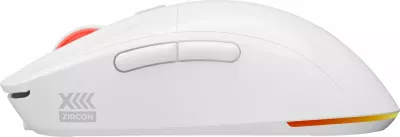 Maus gaming GENESIS Zircon XIII NMG-2090, PAW3395, 26000 DPI, 2.4GHz/USB, RGB, 7 butona, i bardhë