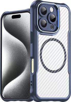 Mbështjellës Hurtel Leading Series MagSafe për iPhone 16 Pro Max, Silikon, Blu