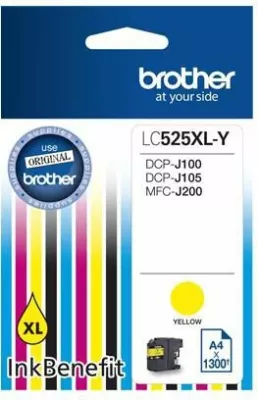 Kartrixh boje Brother LC525XL-Y, high-yield XL, 1300 faqe, e verdhë