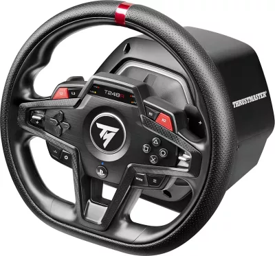 Volan garash Thrustmaster T248R, PC/PS5/PS4, force feedback 3.1 Nm, LCD, me set 3 pedale T3PM, i zi